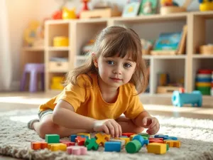 Drewniany konik na biegunach w przytulnym pokoju dziecięcym, przywołujący wspomnienia dawnych piosenek i bajek.